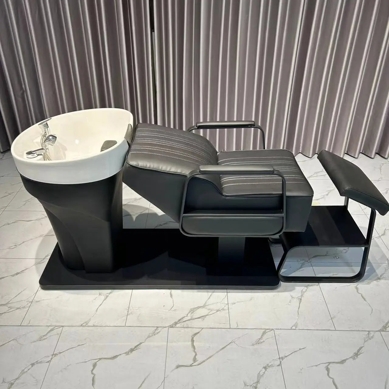 Modern Reclining Salon Shampoo Bed with Basin – Professional Hair Wash Station | AT Smartspace - Salon Equipment - AT Smartspace