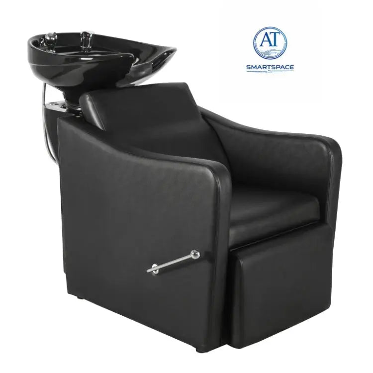 Black Salon Shampoo Chair with Basin – Professional Hair Wash Station | AT Smartspace - Salon Equipment - AT Smartspace