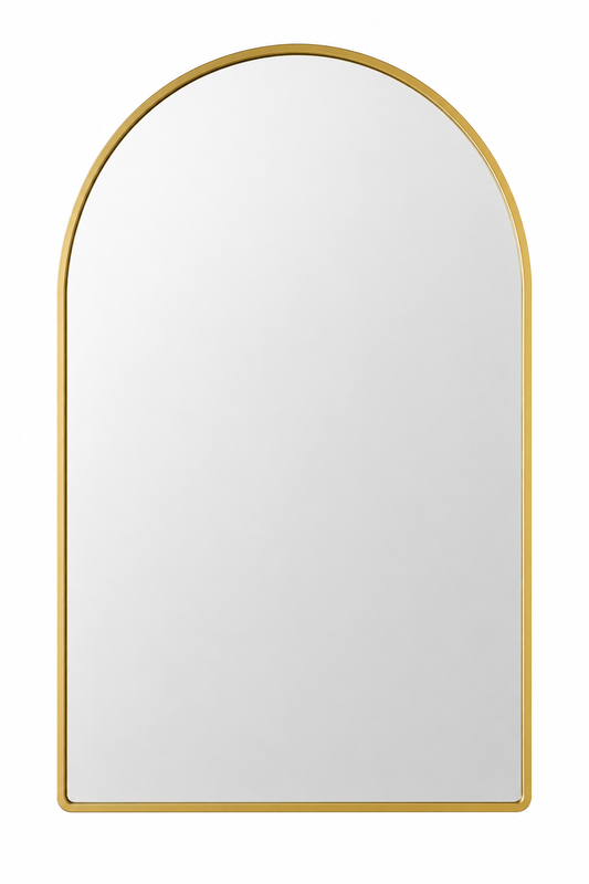 Gold Arched Mirror 60x90cm – Modern Bathroom Vanity | AT Smartspace