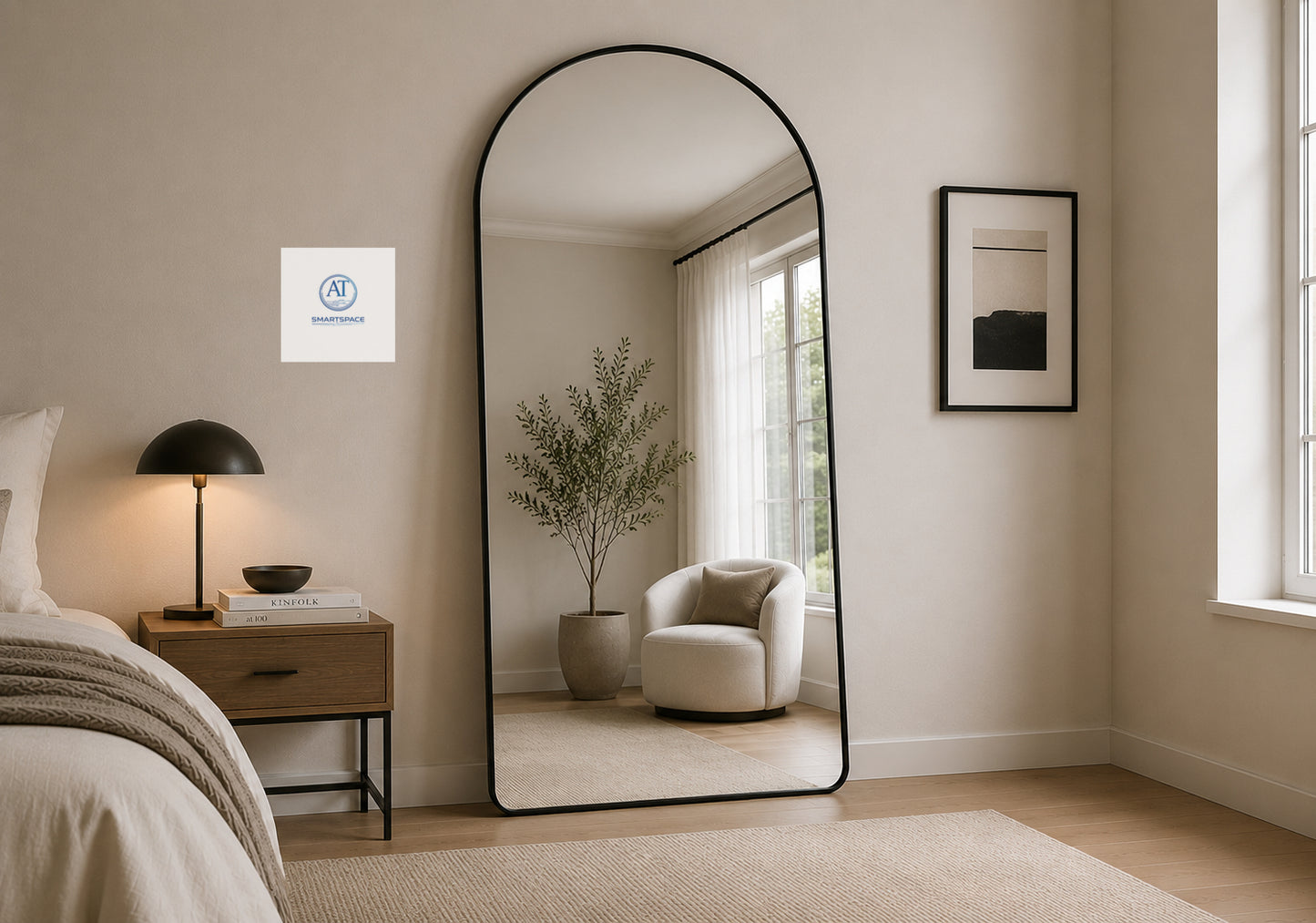 Black Arched Mirror 80x180cm – Full Length Mirror | AT Smartspace