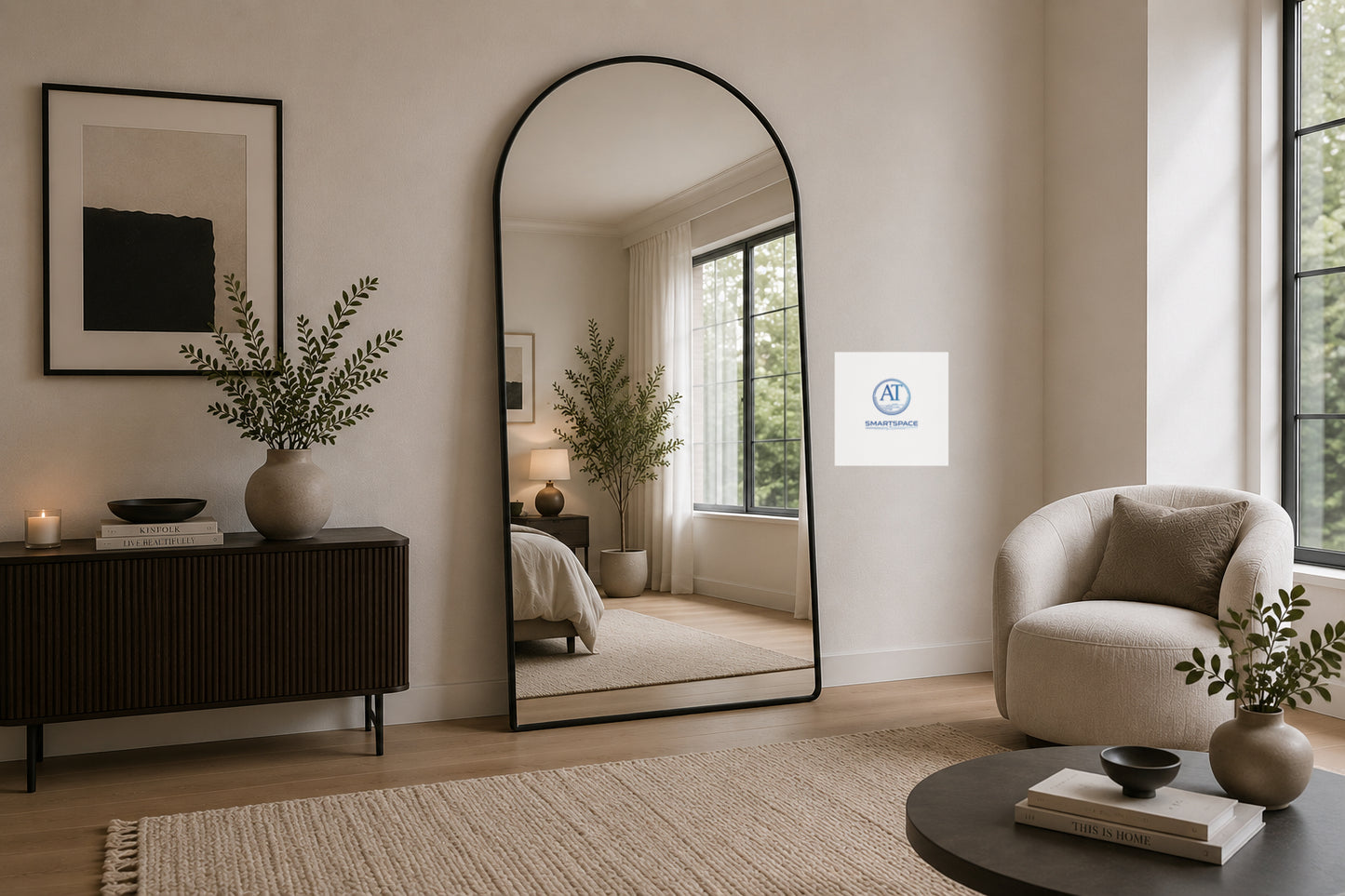 Black Arched Mirror 80x180cm – Full Length Mirror | AT Smartspace