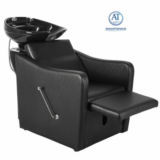 Black Salon Shampoo Chair with Basin – Professional Hair Wash Station | AT Smartspace - Salon Equipment - AT Smartspace