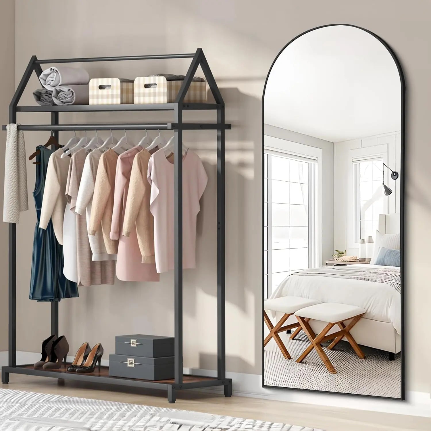 Black Arched Mirror 60x165cm – Full Length Mirror | AT Smartspace - Mirror - AT Smartspace