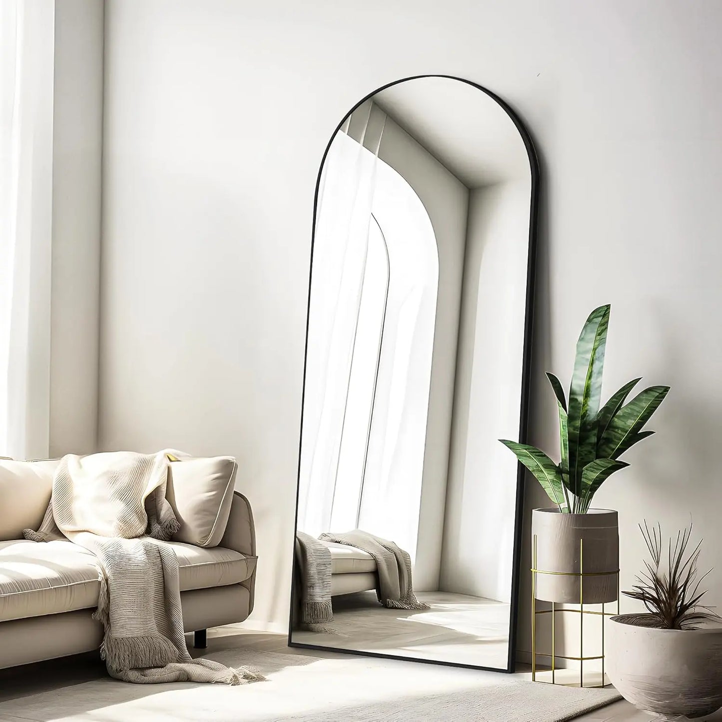 Black Arched Mirror 60x165cm – Full Length Mirror | AT Smartspace - Mirror - AT Smartspace
