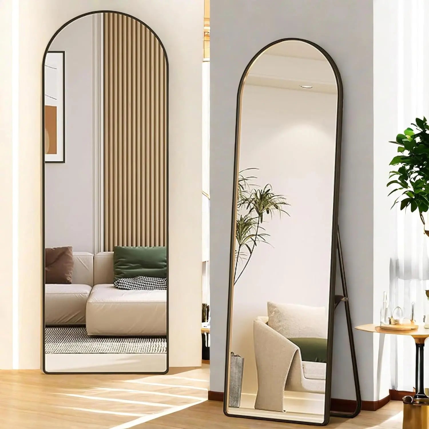 Black Arched Mirror 50x160cm – Modern Mirror | AT Smartspace - Mirror - AT Smartspace