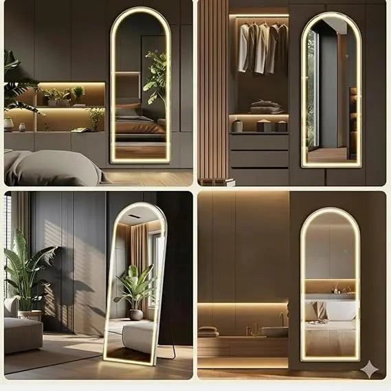 Black Arched Mirror 60x170cm – LED Full Length Mirror | AT Smartspace - Mirror - AT Smartspace