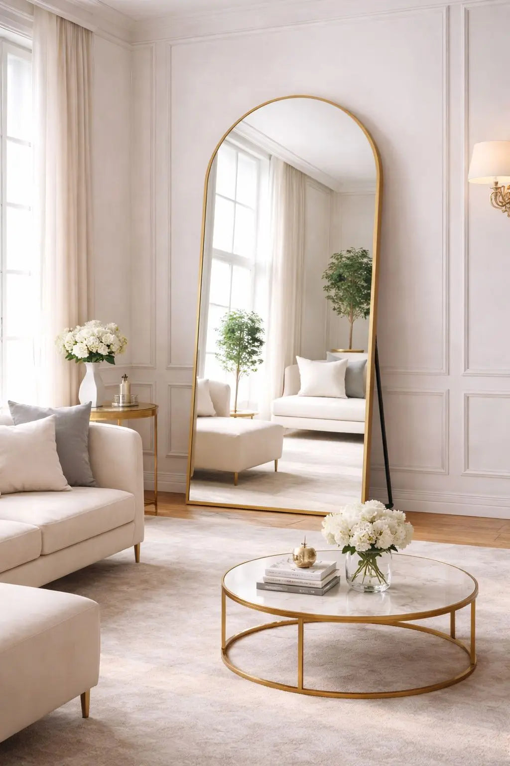 Gold Arched Mirror 65x170cm – Full Length Mirror | AT Smartspace - Mirror - AT Smartspace