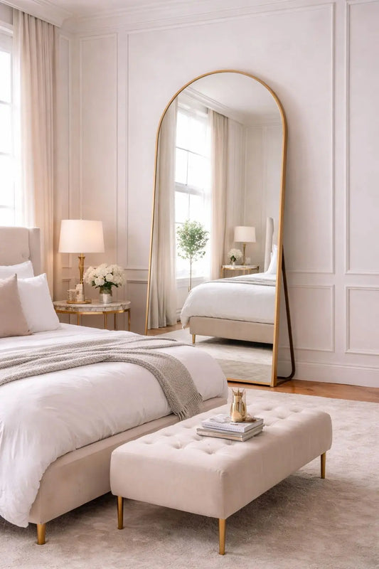 Gold Arched Mirror 65x170cm – Full Length Mirror | AT Smartspace - Mirror - AT Smartspace