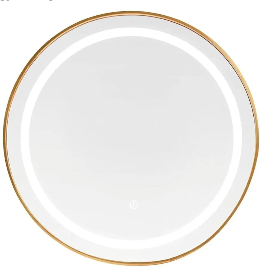Gold Round Mirror 60cm – LED Wall Mirror | AT Smartspace - Mirror - AT Smartspace