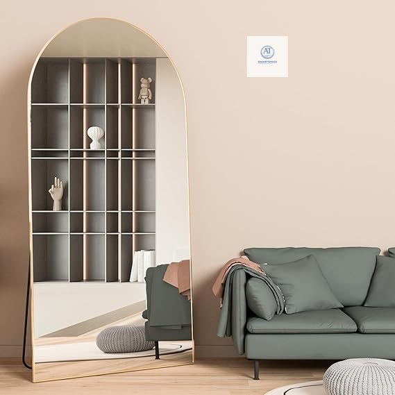 Gold Arched Mirror 80x180cm – Full Length Mirror | AT Smartspace - Mirror - AT Smartspace