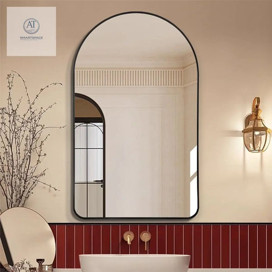 Black Arched Mirror 60x90cm – Modern Bathroom Vanity | AT Smartspace - Mirror - AT Smartspace